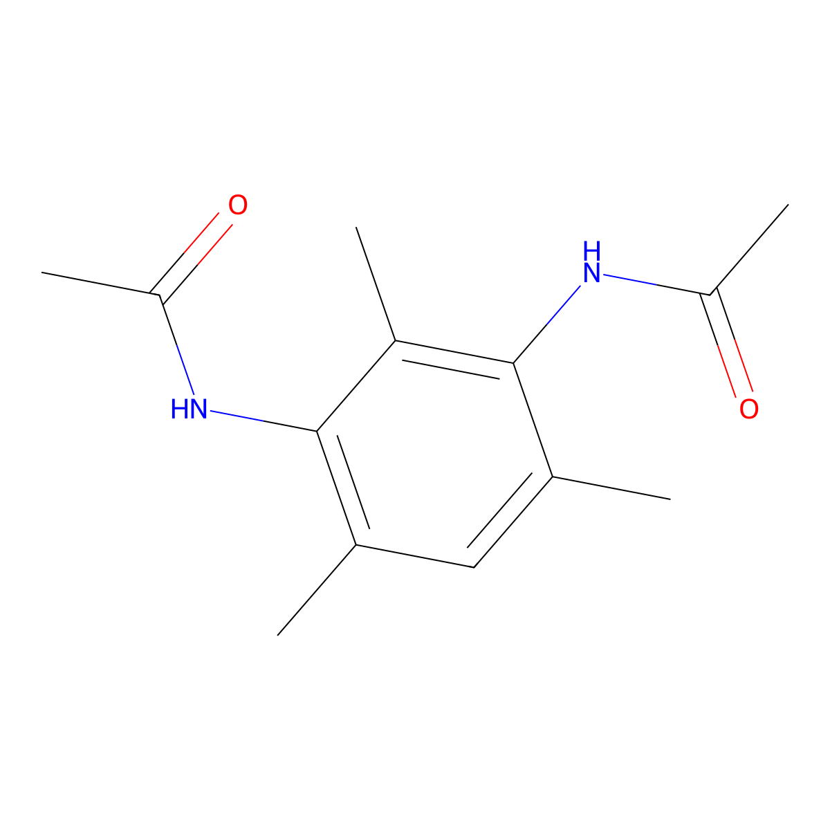 N-(3-acetamido-2,4,6-trimethylphenyl)acetamide molecular structure, CAS 6324-20-5