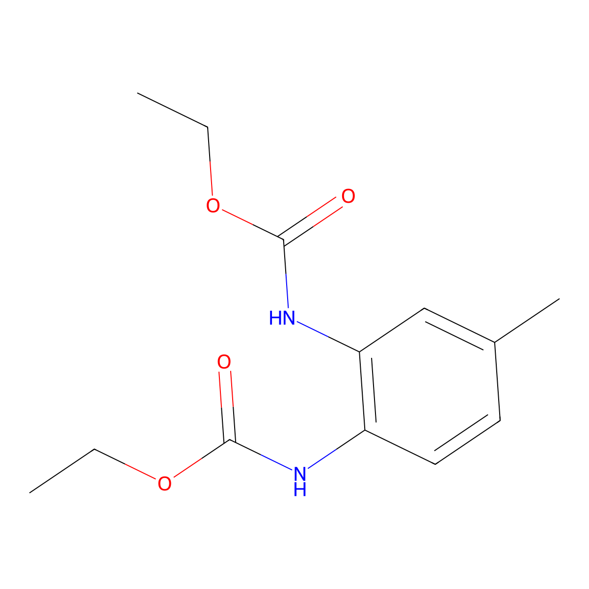 ethyl N-[2-(ethoxycarbonylamino)-4-methylphenyl]carbamate molecular structure, CAS 6324-21-6