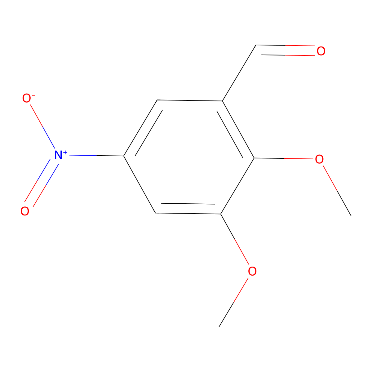 2,3-Dimethoxy-5-nitrobenzaldehyde molecular structure, CAS 6324-49-8