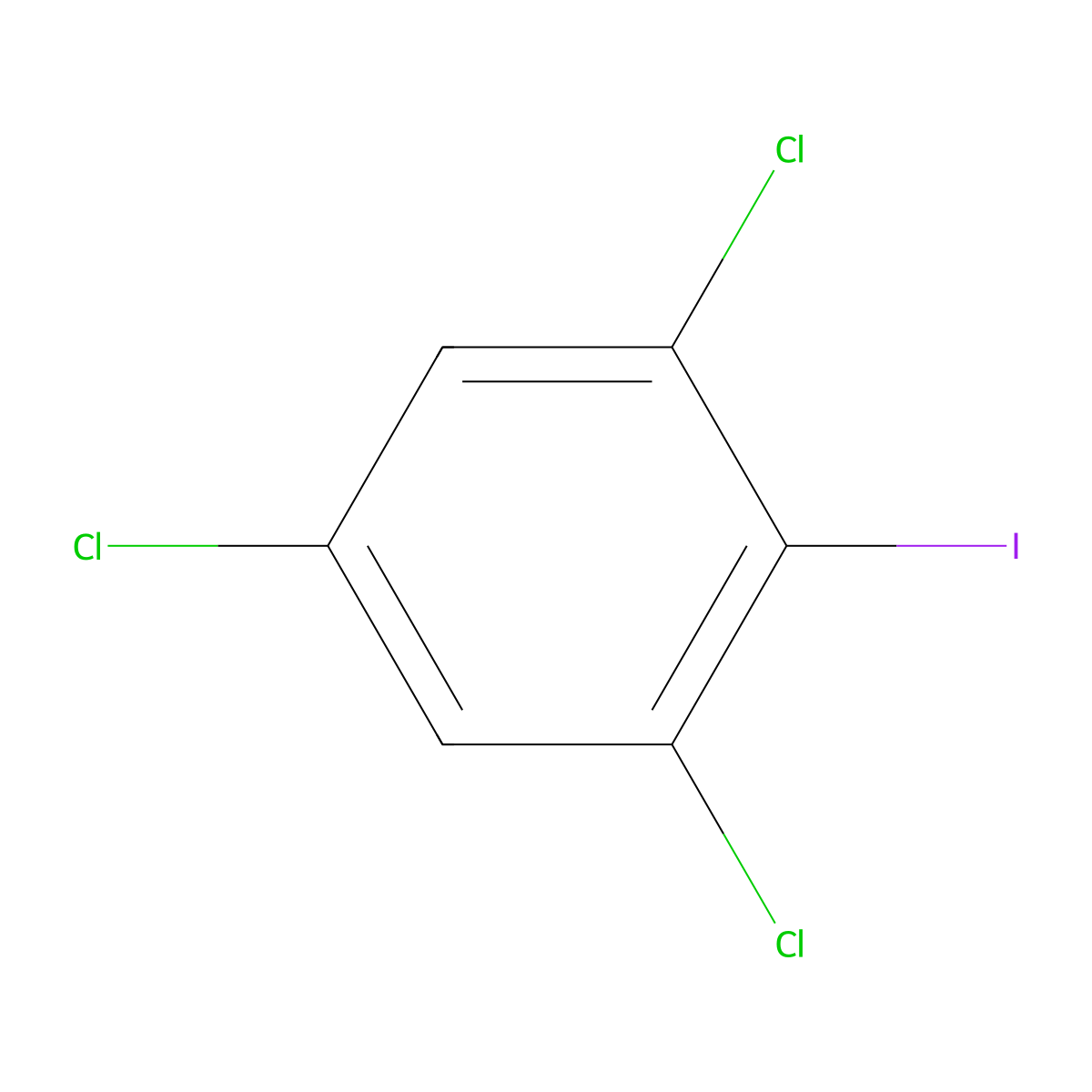 1,3,5-Trichloro-2-iodobenzene molecular structure, CAS 6324-50-1