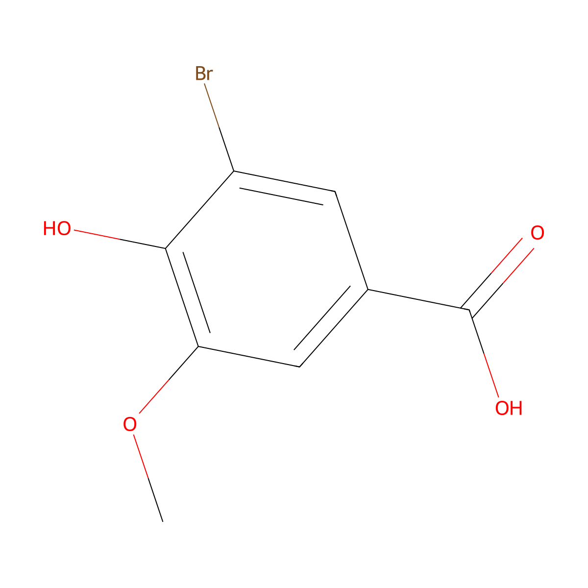 5-Bromovanillic acid molecular structure, CAS 6324-52-3