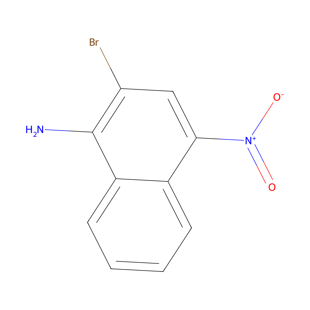 2-Bromo-4-nitronaphthalen-1-amine molecular structure, CAS 63240-26-6