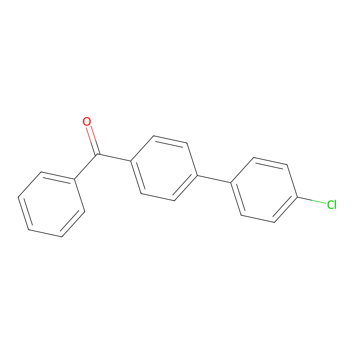 (4'-Chloro[1,1'-biphenyl]-4-yl)phenylmethanone molecular structure, CAS 63242-15-9