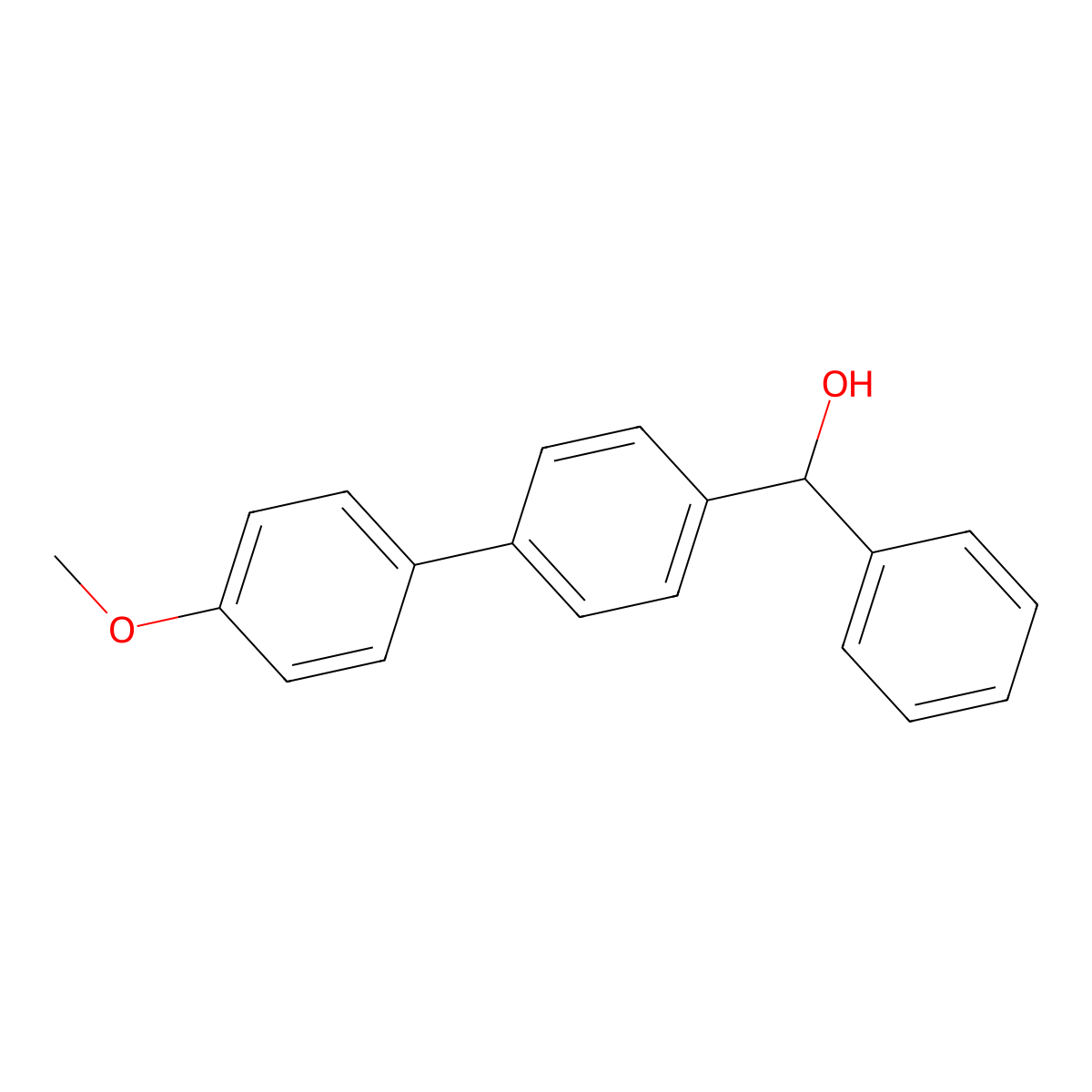 (4'-Methoxy-[1,1'-biphenyl]-4-yl)(phenyl)methanol molecular structure, CAS 63242-26-2