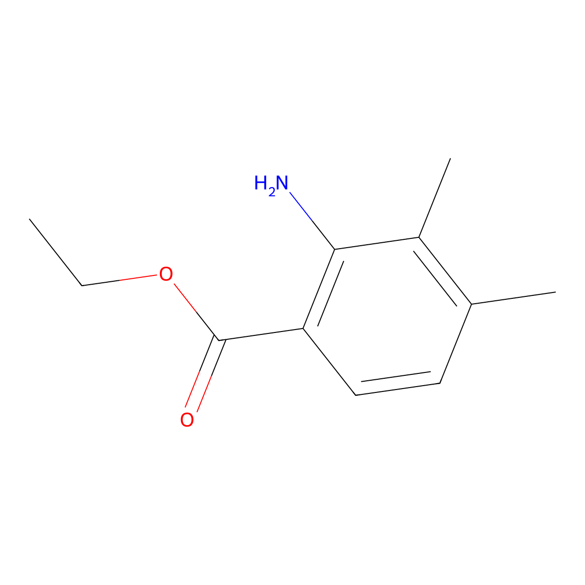 Ethyl 2-amino-3,4-dimethylbenzoate molecular structure, CAS 63243-74-3