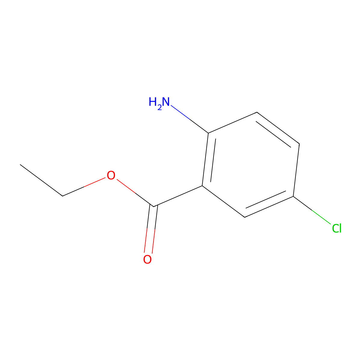 Ethyl 2-amino-5-chlorobenzoate molecular structure, CAS 63243-75-4
