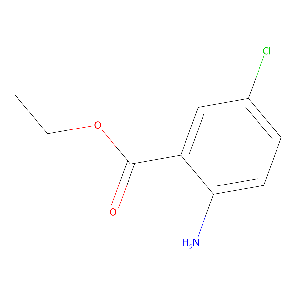 Ethyl 2-amino-5-chlorobenzoate molecular structure, CAS 63243-75-4