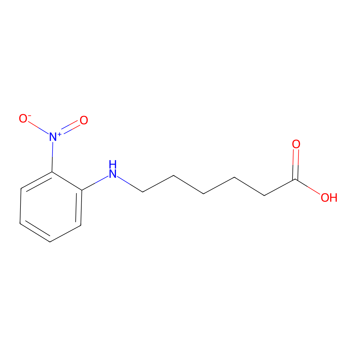 6-(2-Nitroanilino)hexanoic acid molecular structure, CAS 63244-96-2