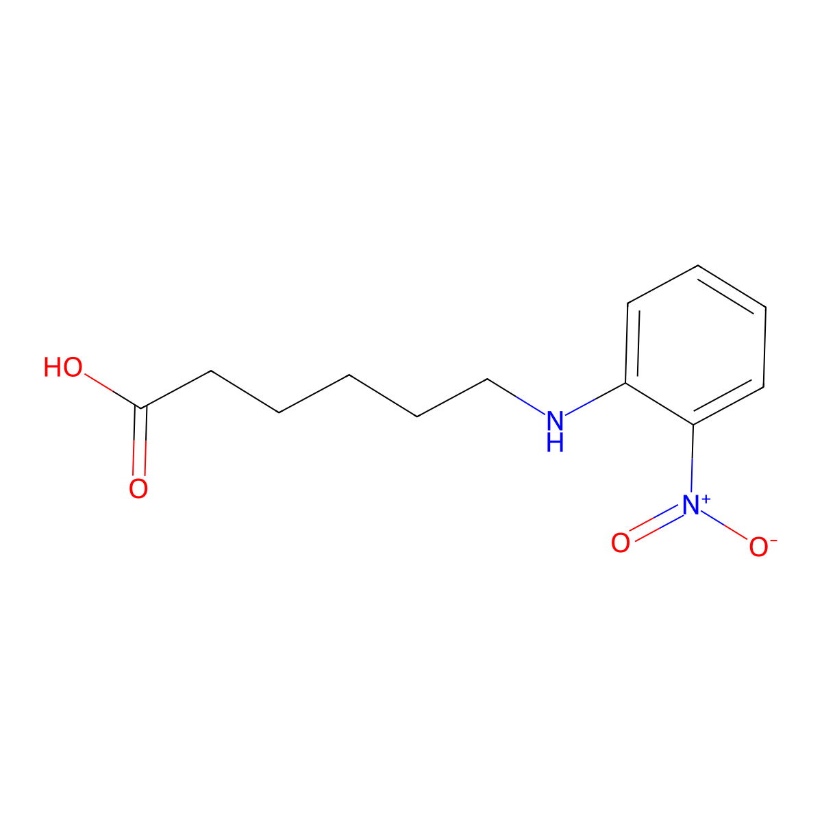 6-(2-Nitroanilino)hexanoic acid molecular structure, CAS 63244-96-2