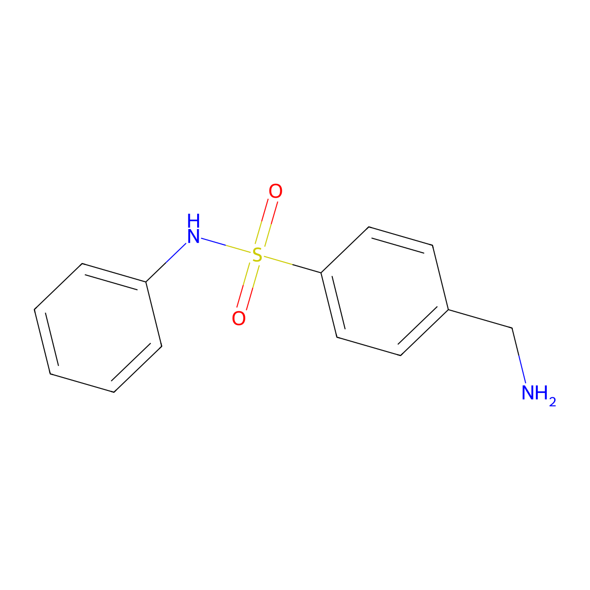 4-(Aminomethyl)-n-phenylbenzenesulfonamide molecular structure, CAS 6325-23-1