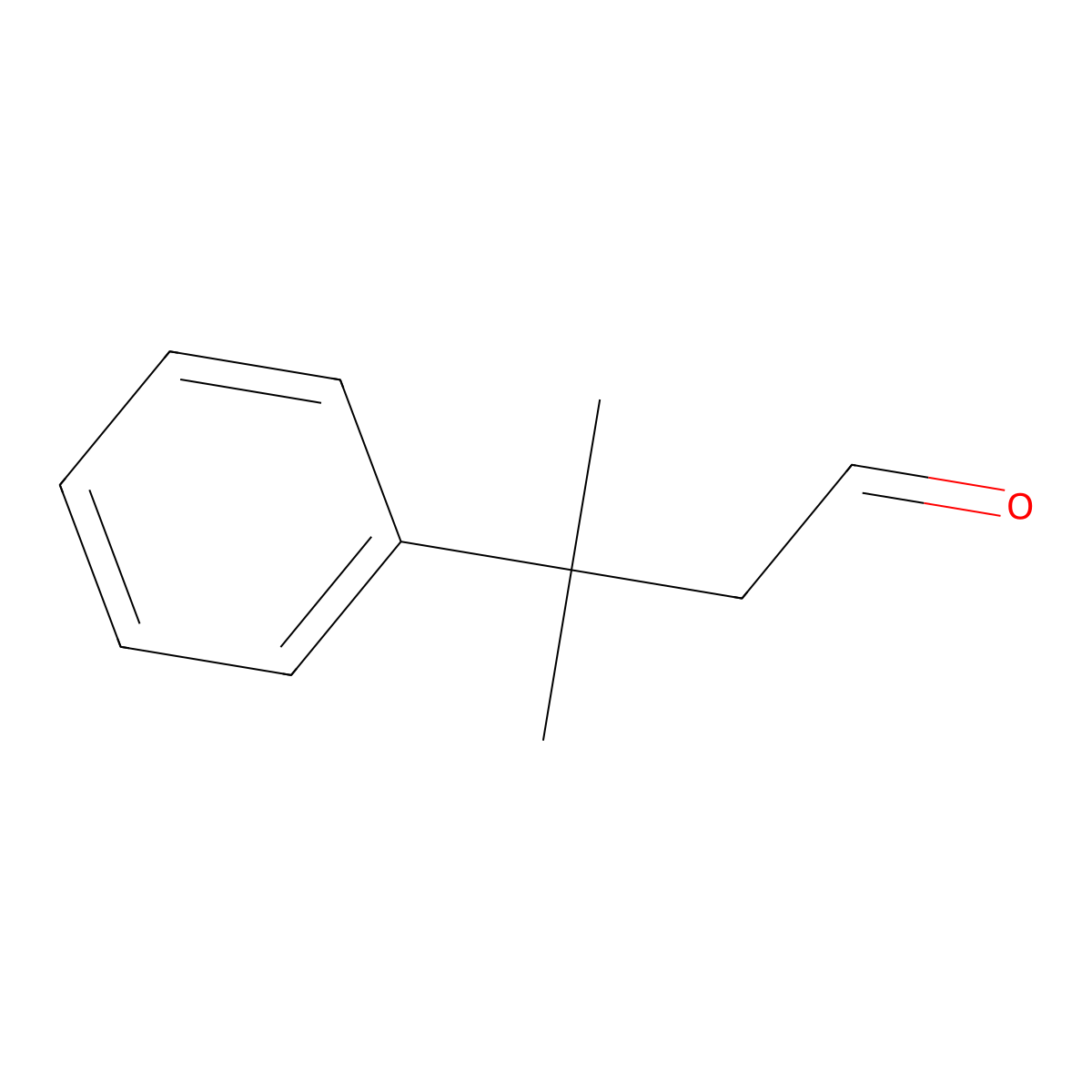 3-Methyl-3-phenylbutanal molecular structure, CAS 6325-41-3