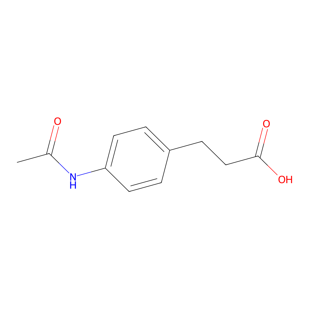 3-(4-Acetamidophenyl)propanoic acid molecular structure, CAS 6325-43-5