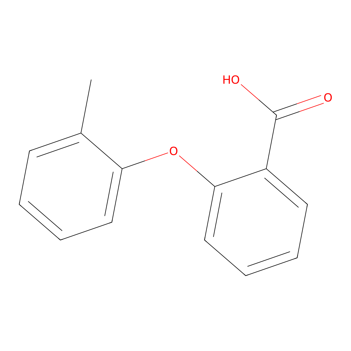 2-(2-Methylphenoxy)benzoic acid molecular structure, CAS 6325-68-4