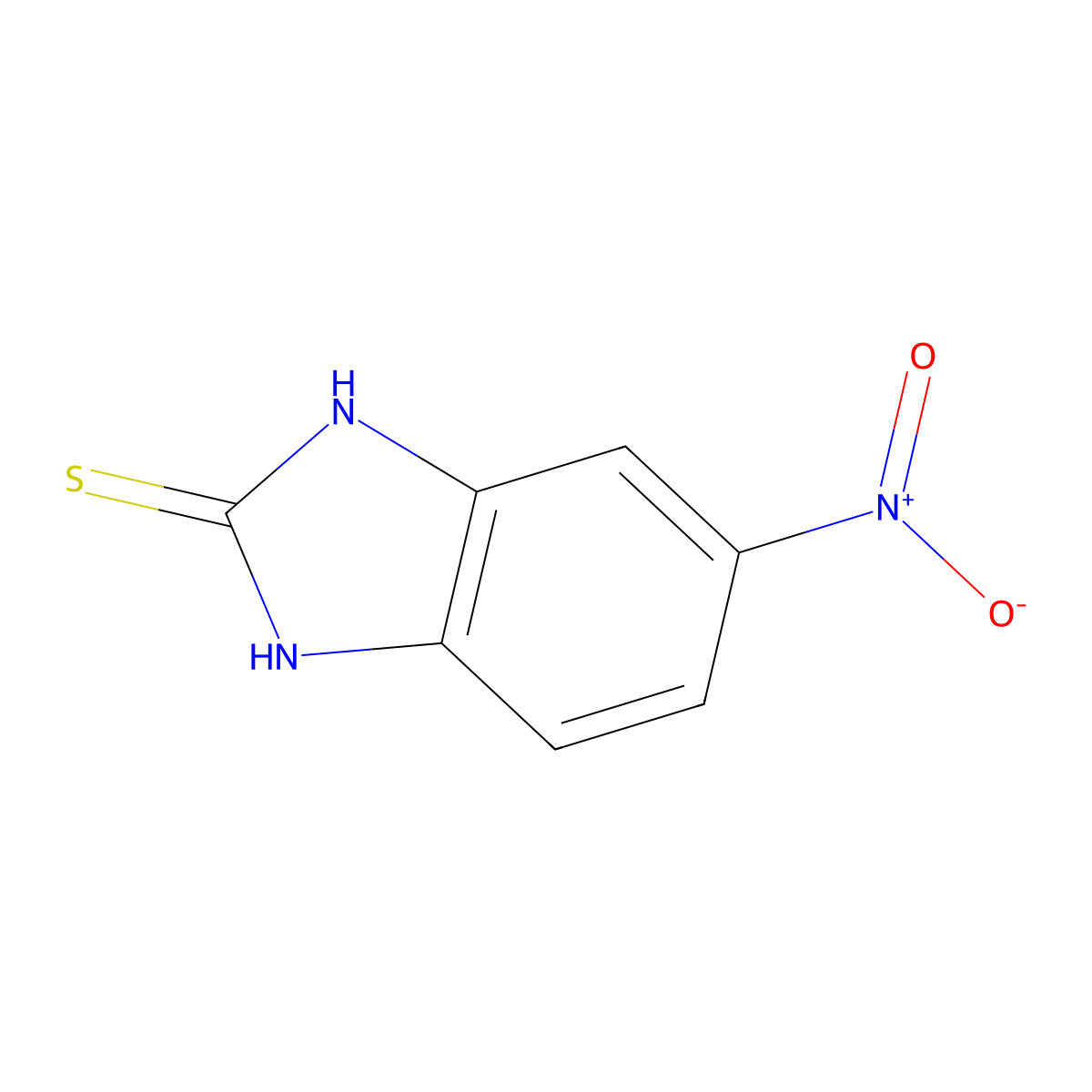 2-Mercapto-5-nitrobenzimidazole molecular structure, CAS 6325-91-3