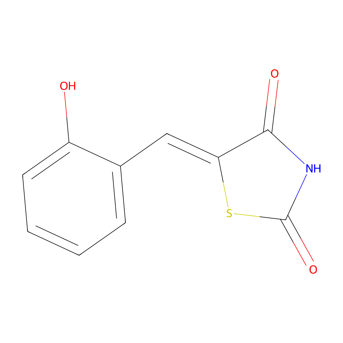 5-[(2-Hydroxyphenyl)methylidene]-1,3-thiazolidine-2,4-dione molecular structure, CAS 6325-94-6