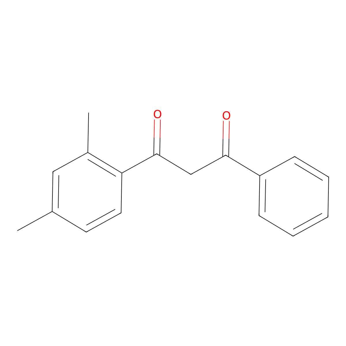 1,3-Propanedione, 1-(2,4-dimethylphenyl)-3-phenyl- molecular structure, CAS 63250-28-2
