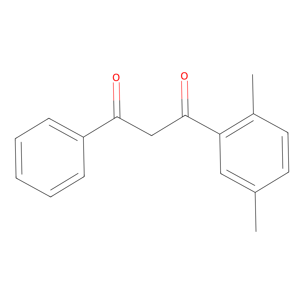 1,3-Propanedione, 1-(2,5-dimethylphenyl)-3-phenyl- molecular structure, CAS 63250-29-3