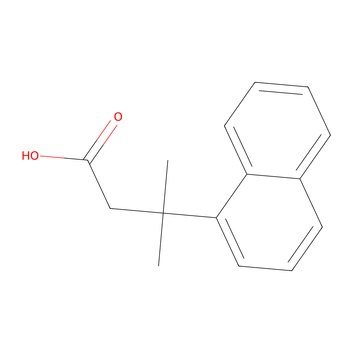 3-Methyl-3-(naphthalen-1-yl)butanoic acid molecular structure, CAS 63253-34-9