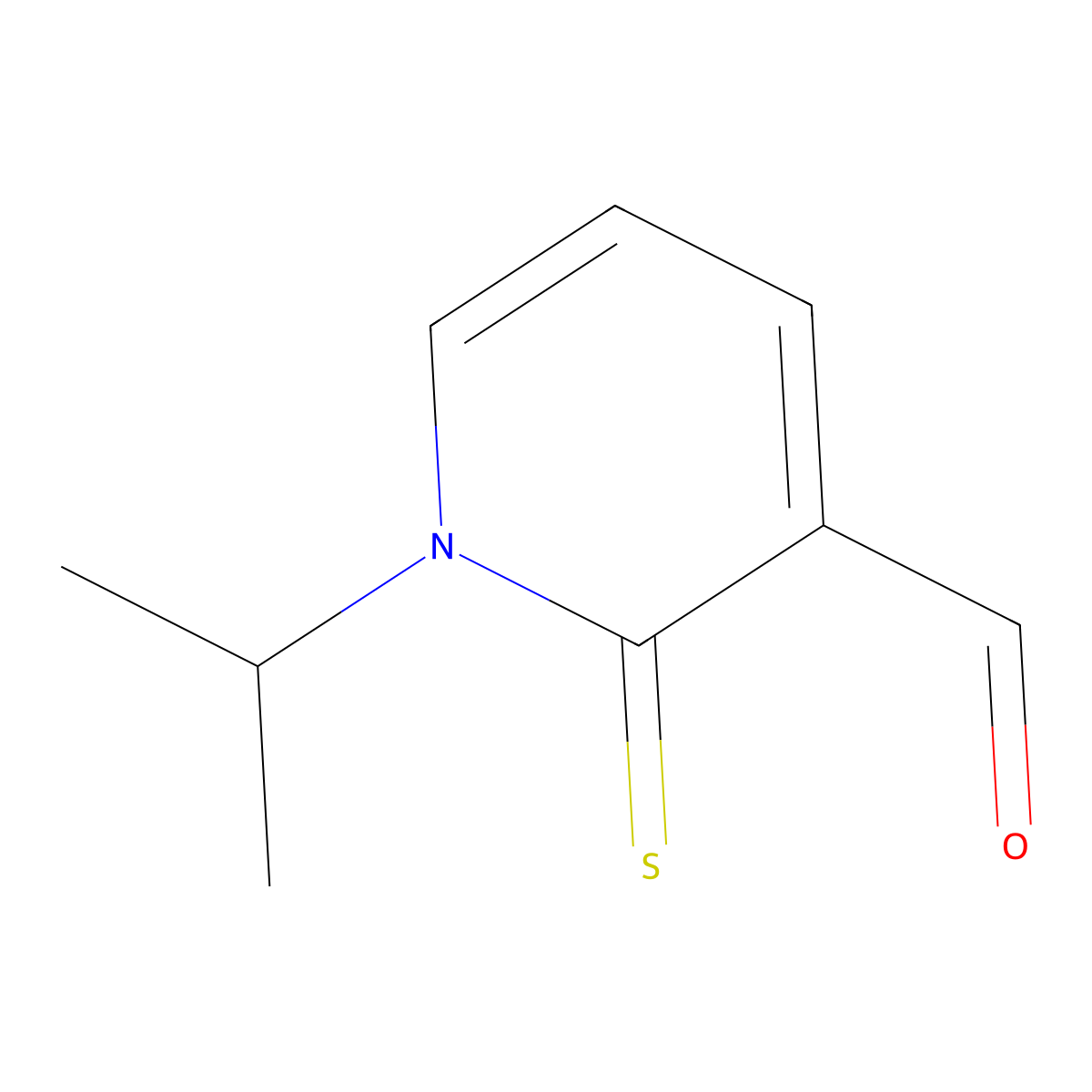 N-Isopropyl-3-formyl-2(1H)-pyridinethione molecular structure, CAS 63254-06-8