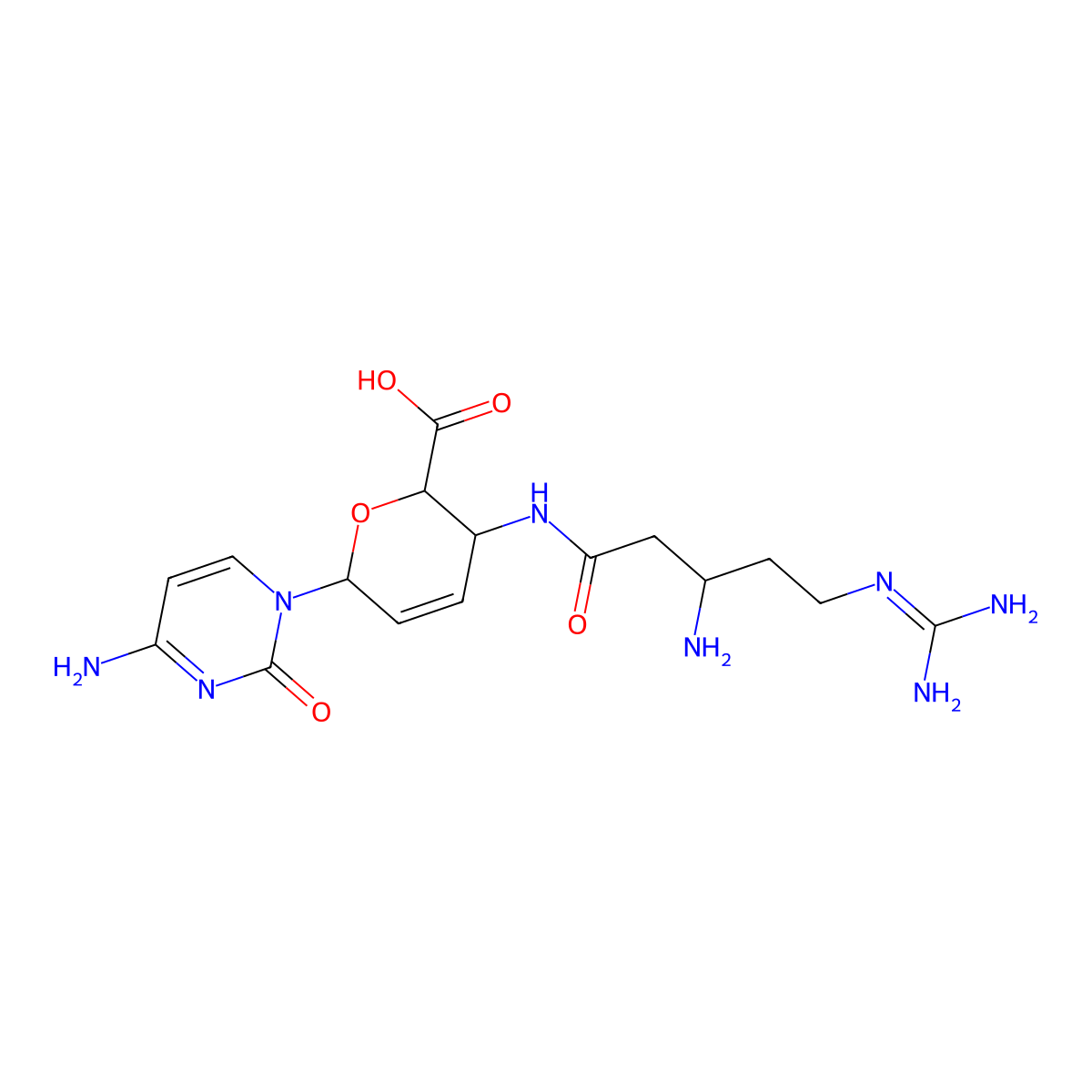Demethylblasticidin S molecular structure, CAS 63257-29-4
