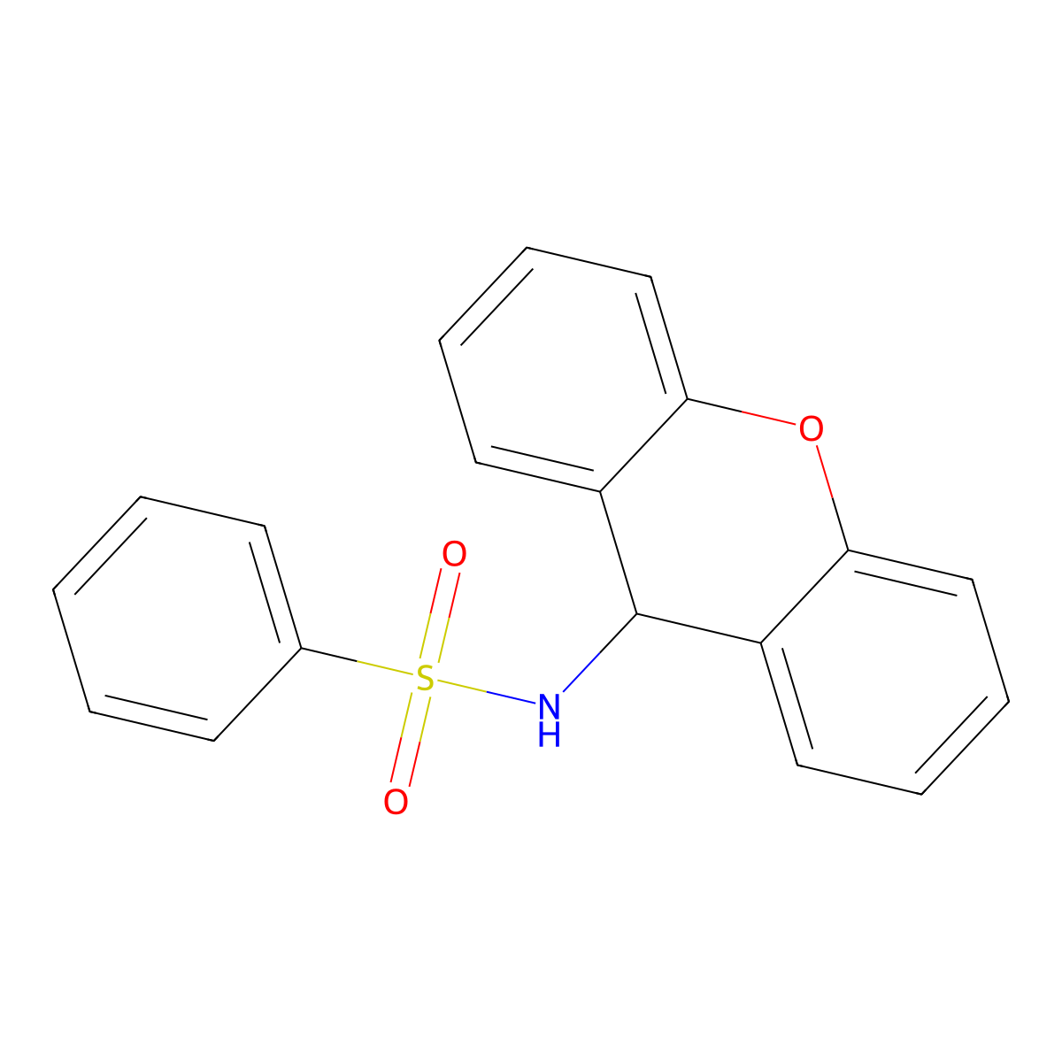 n-(9h-Xanthen-9-yl)benzenesulfonamide molecular structure, CAS 6326-01-8