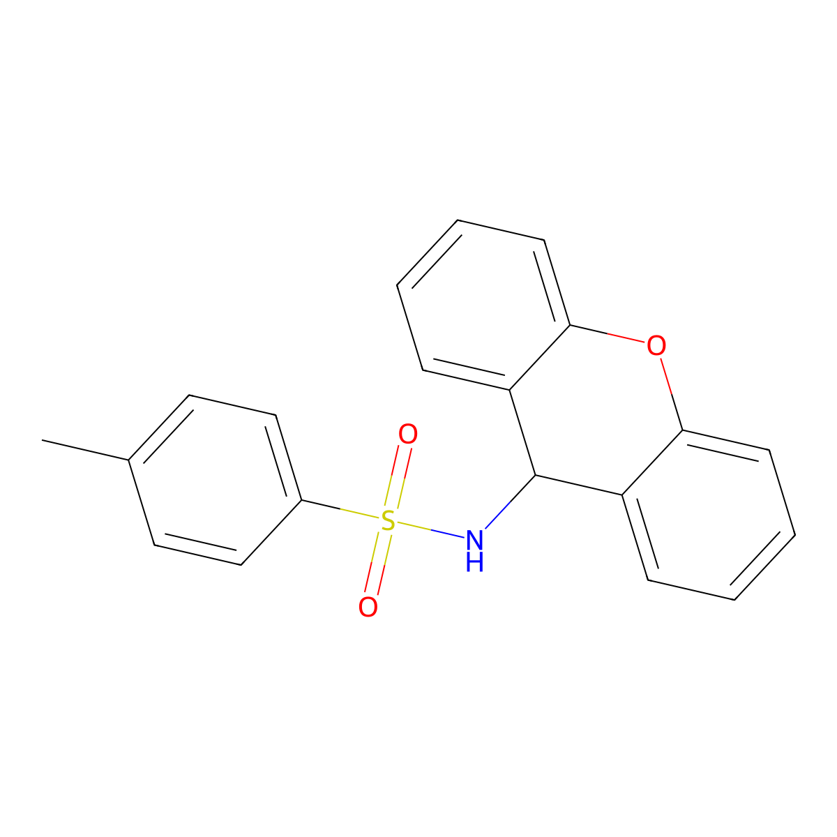 4-Methyl-N-9H-xanthen-9-yl-benzenesulfonamide molecular structure, CAS 6326-06-3