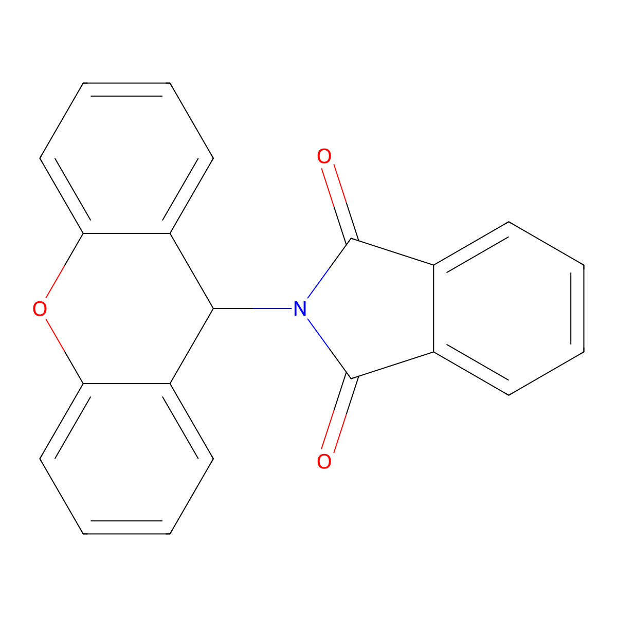 2-(9H-xanthen-9-yl)isoindole-1,3-dione molecular structure, CAS 6326-07-4