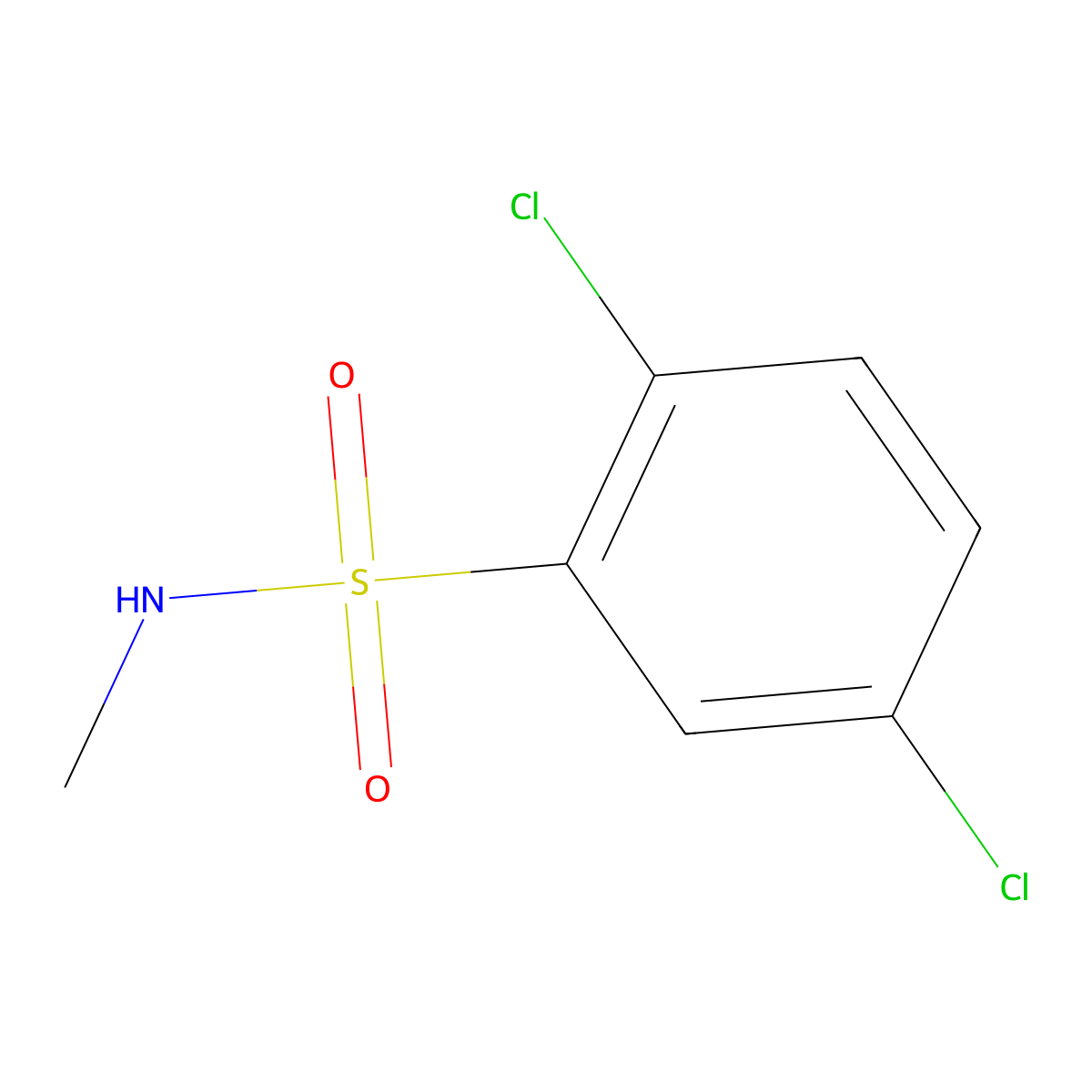 2,5-Dichloro-n-methylbenzenesulfonamide molecular structure, CAS 6326-15-4