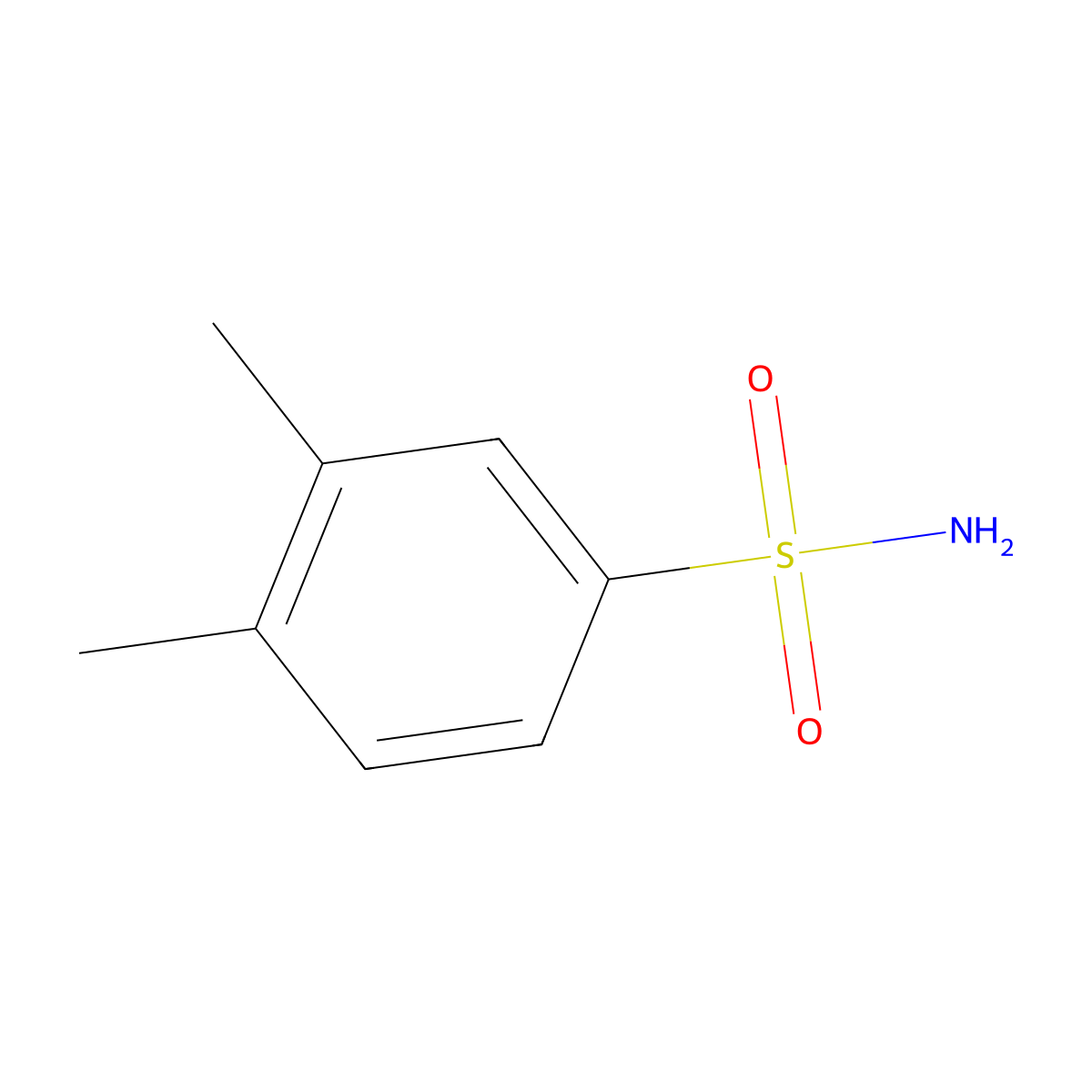 3,4-Dimethylbenzenesulfonamide molecular structure, CAS 6326-18-7