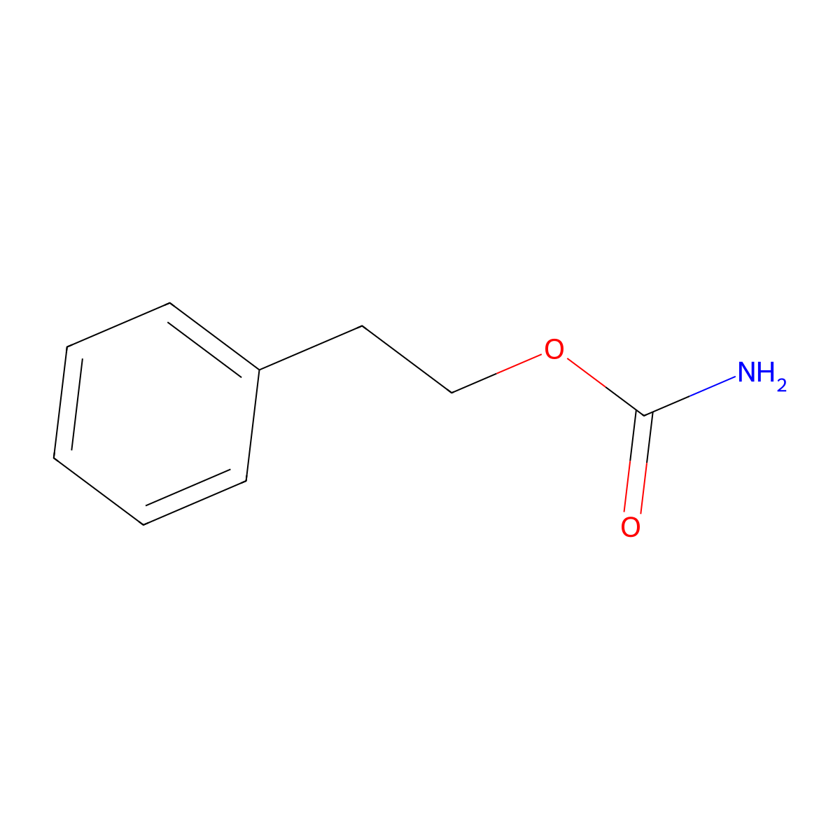 Phenethyl carbamate molecular structure, CAS 6326-19-8