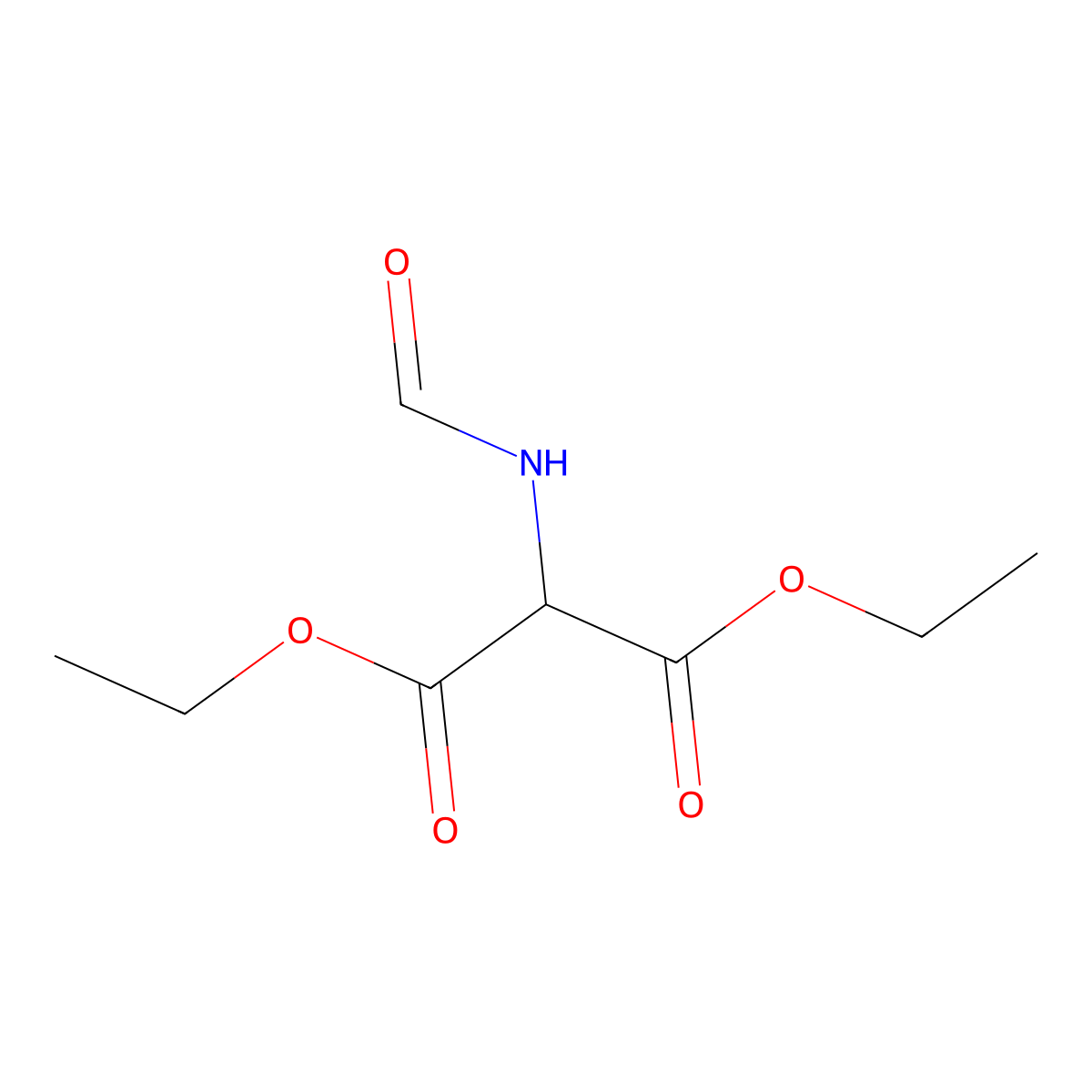 Diethyl formamidomalonate molecular structure, CAS 6326-44-9