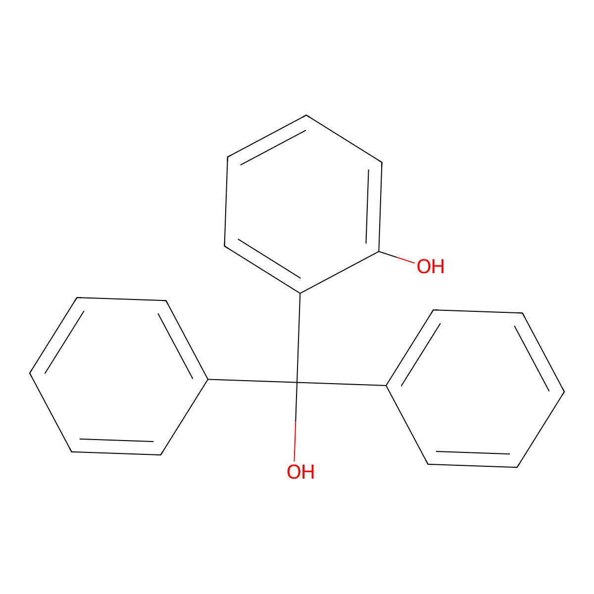 2-Hydroxytriphenylmethanol molecular structure, CAS 6326-60-9