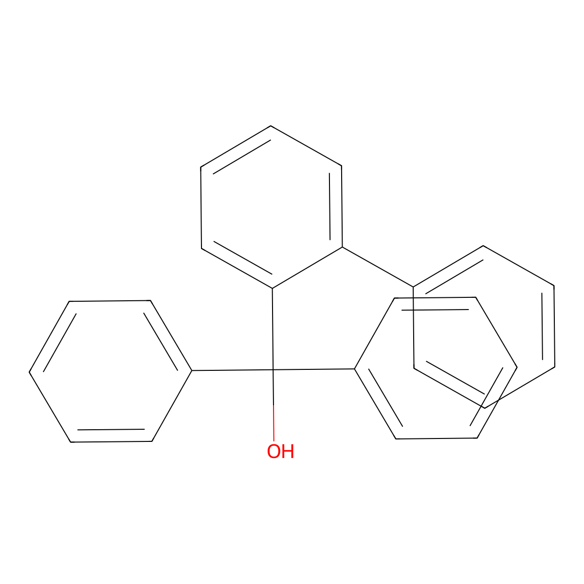 Diphenyl-(2-phenylphenyl)methanol molecular structure, CAS 6326-62-1