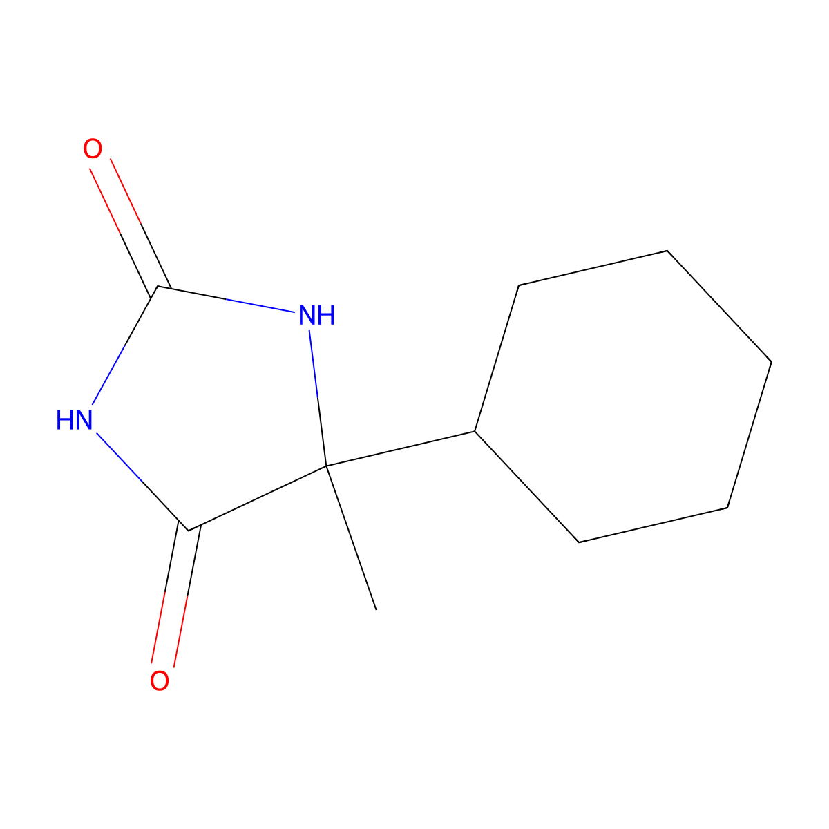 5-Cyclohexyl-5-methylimidazolidine-2,4-dione molecular structure, CAS 6326-77-8