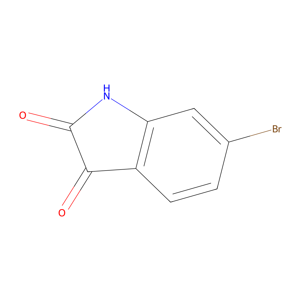 1H-Indole-2,3-dione, 6-bromo- molecular structure, CAS 6326-79-0