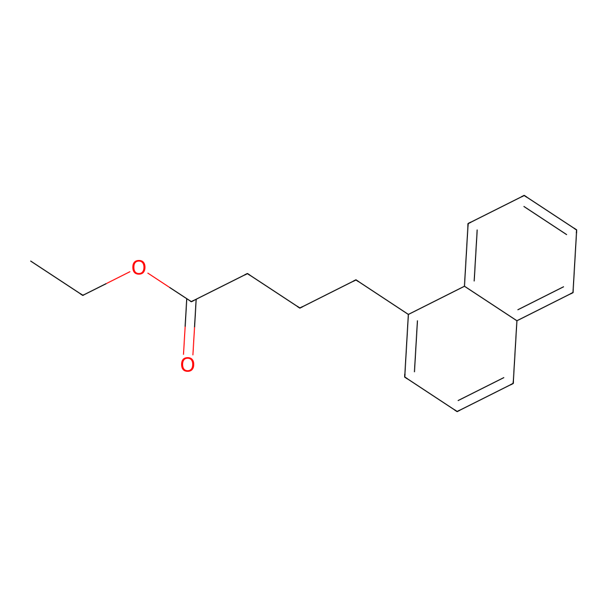 Ethyl 4-(1-naphthyl)butanoate molecular structure, CAS 6326-89-2