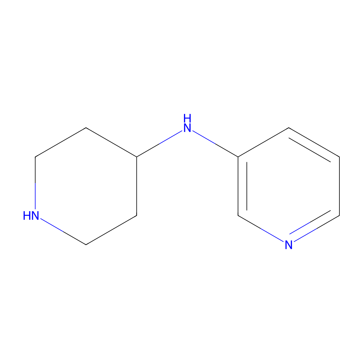 N-(piperidin-4-yl)pyridin-3-amine molecular structure, CAS 63260-35-5