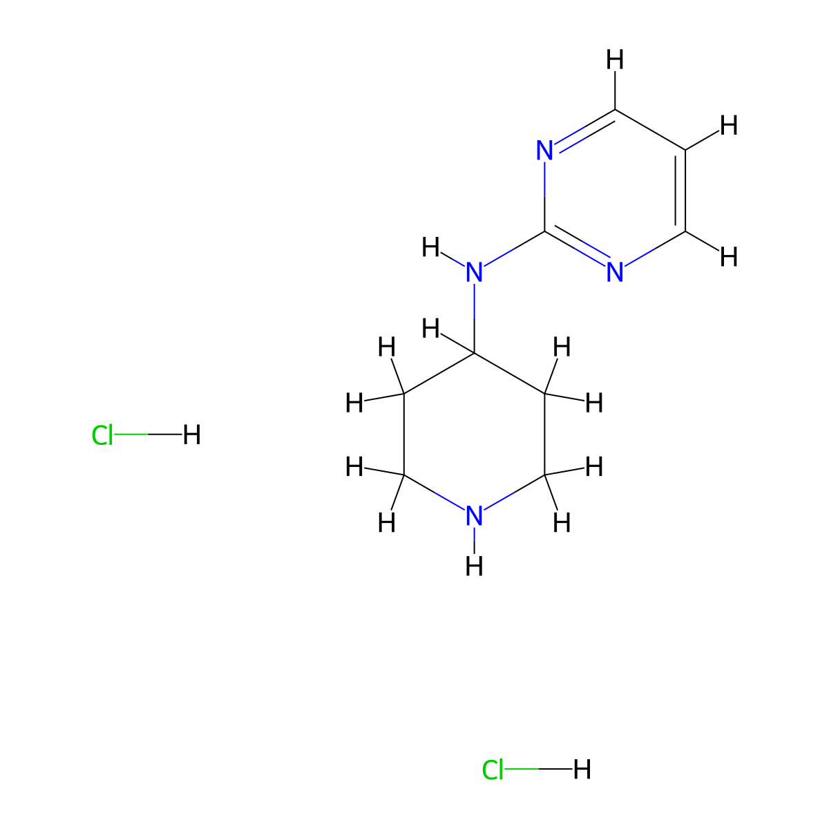 N-(Piperidin-4-yl)pyrimidin-2-amine dihydrochloride molecular structure, CAS 63260-58-2