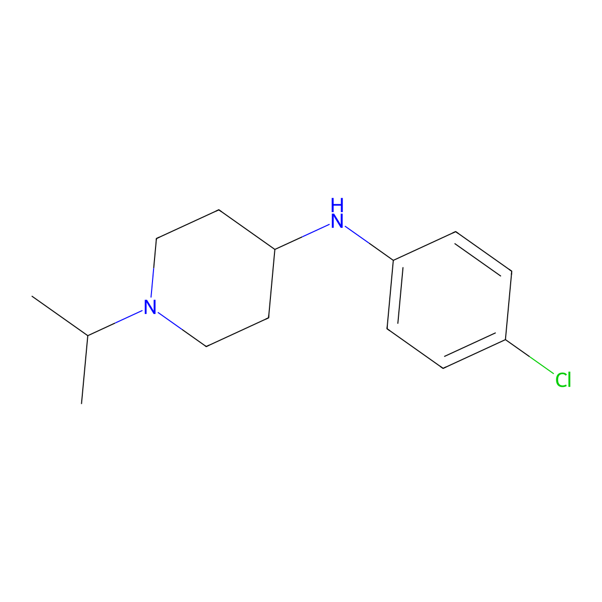 N-(4-Chlorophenyl)-1-isopropylpiperidin-4-amine molecular structure, CAS 63260-78-6