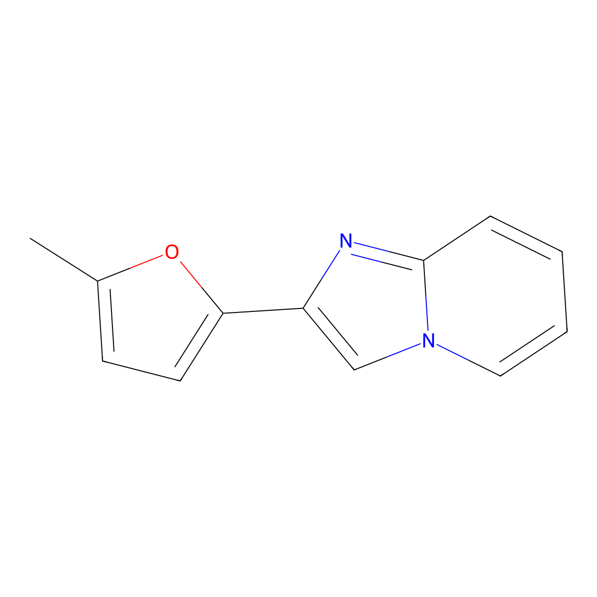 2-(5-Methylfuran-2-yl)imidazo[1,2-a]pyridine molecular structure, CAS 63261-08-5