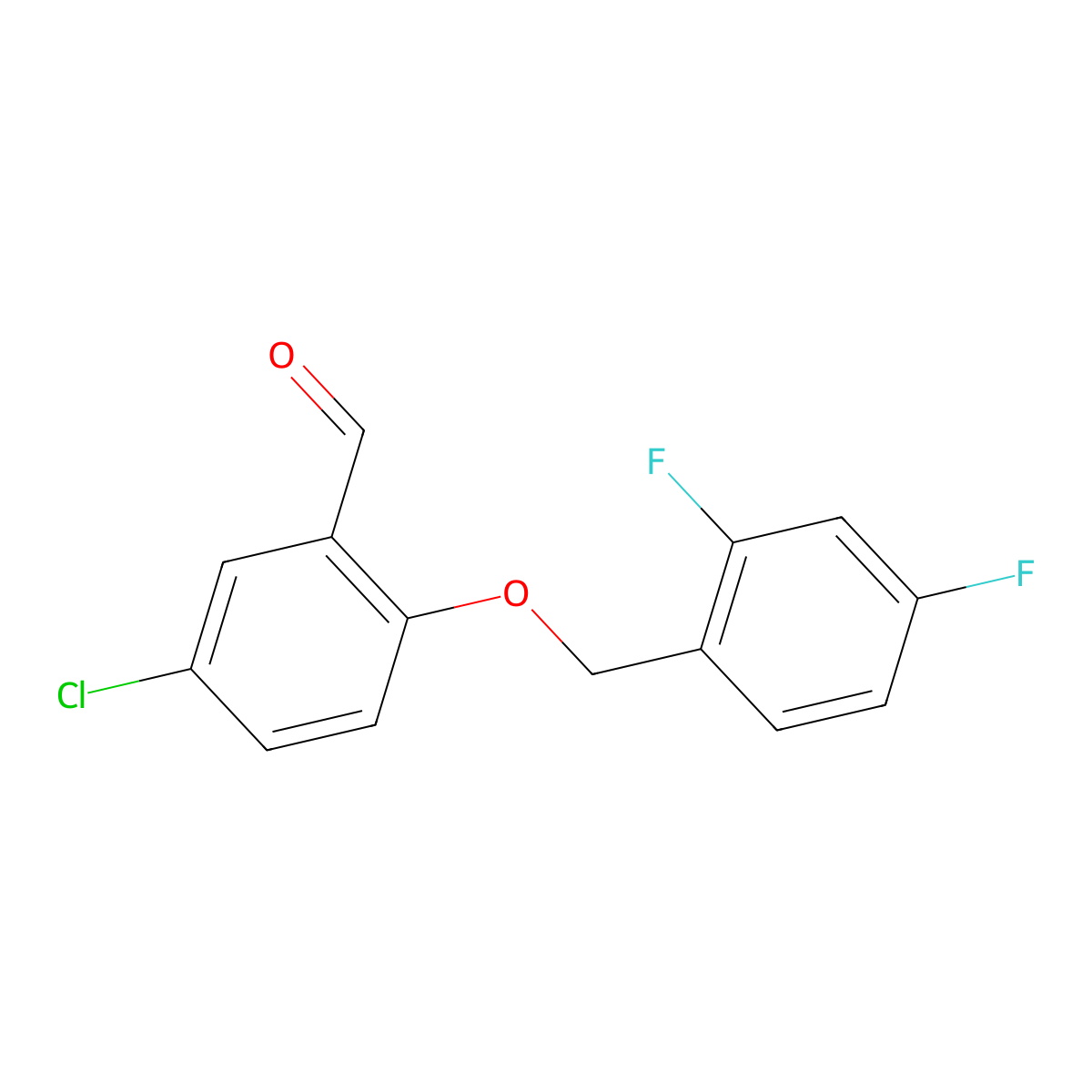 5-Chloro-2-((2,4-difluorobenzyl)oxy)benzaldehyde molecular structure, CAS 632625-91-3