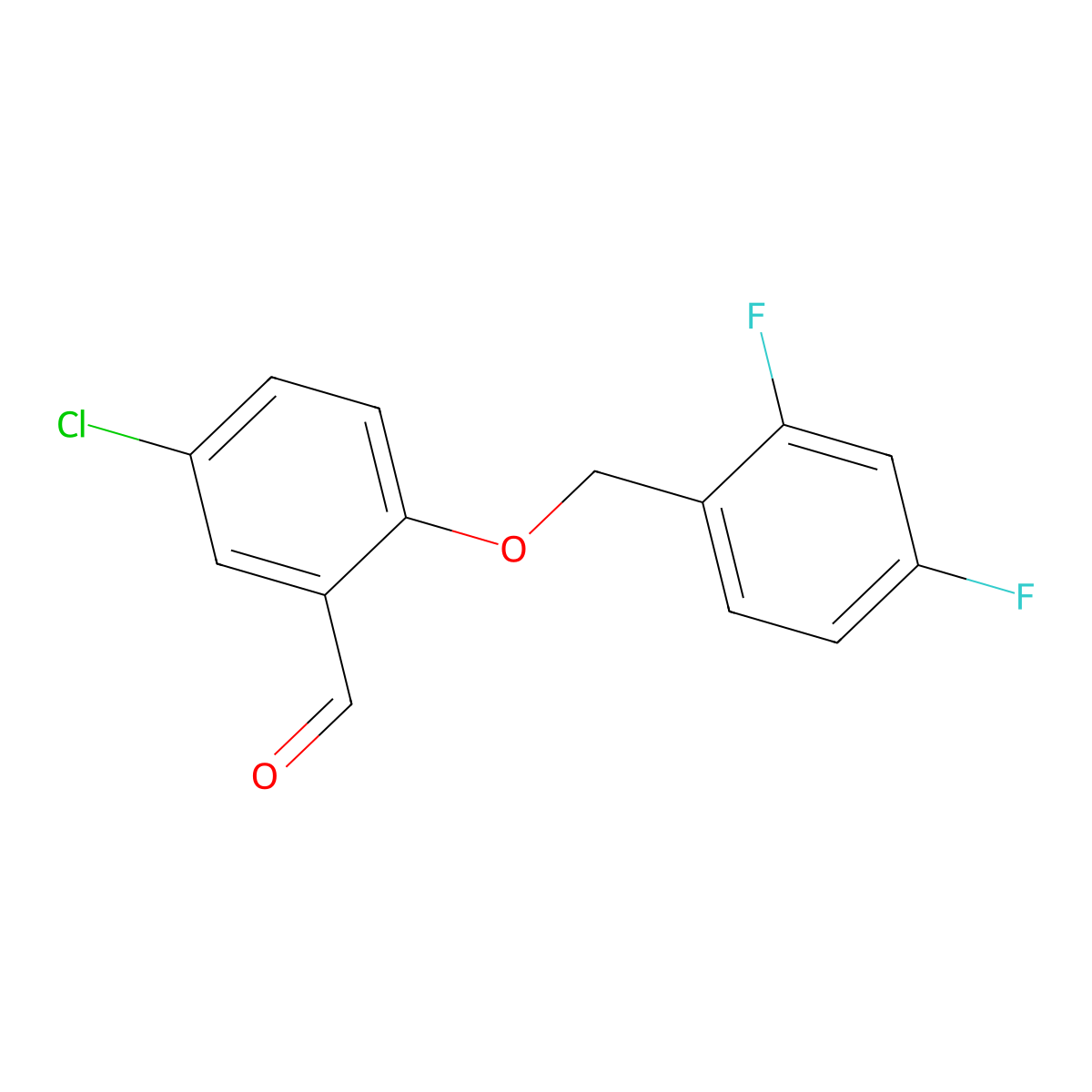 5-Chloro-2-((2,4-difluorobenzyl)oxy)benzaldehyde molecular structure, CAS 632625-91-3
