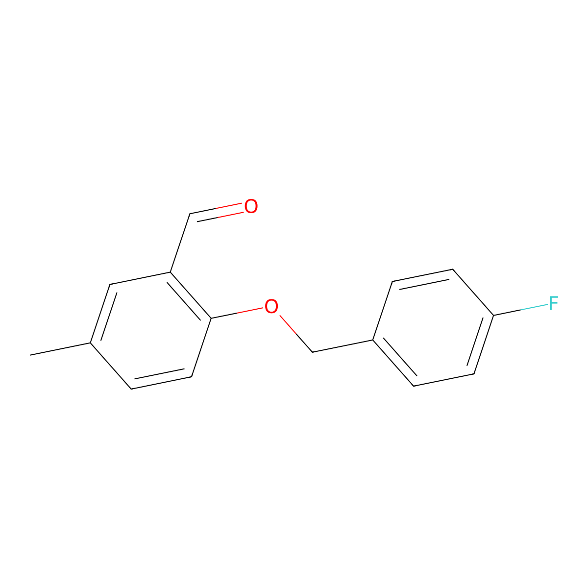 2-((4-Fluorobenzyl)oxy)-5-methylbenzaldehyde molecular structure, CAS 632627-75-9