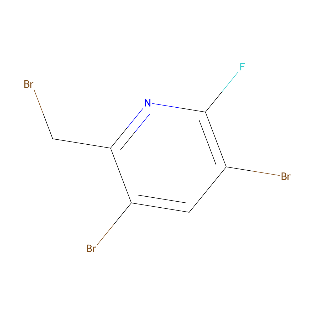3,5-Dibromo-2-(bromomethyl)-6-fluoropyridine molecular structure, CAS 632628-08-1