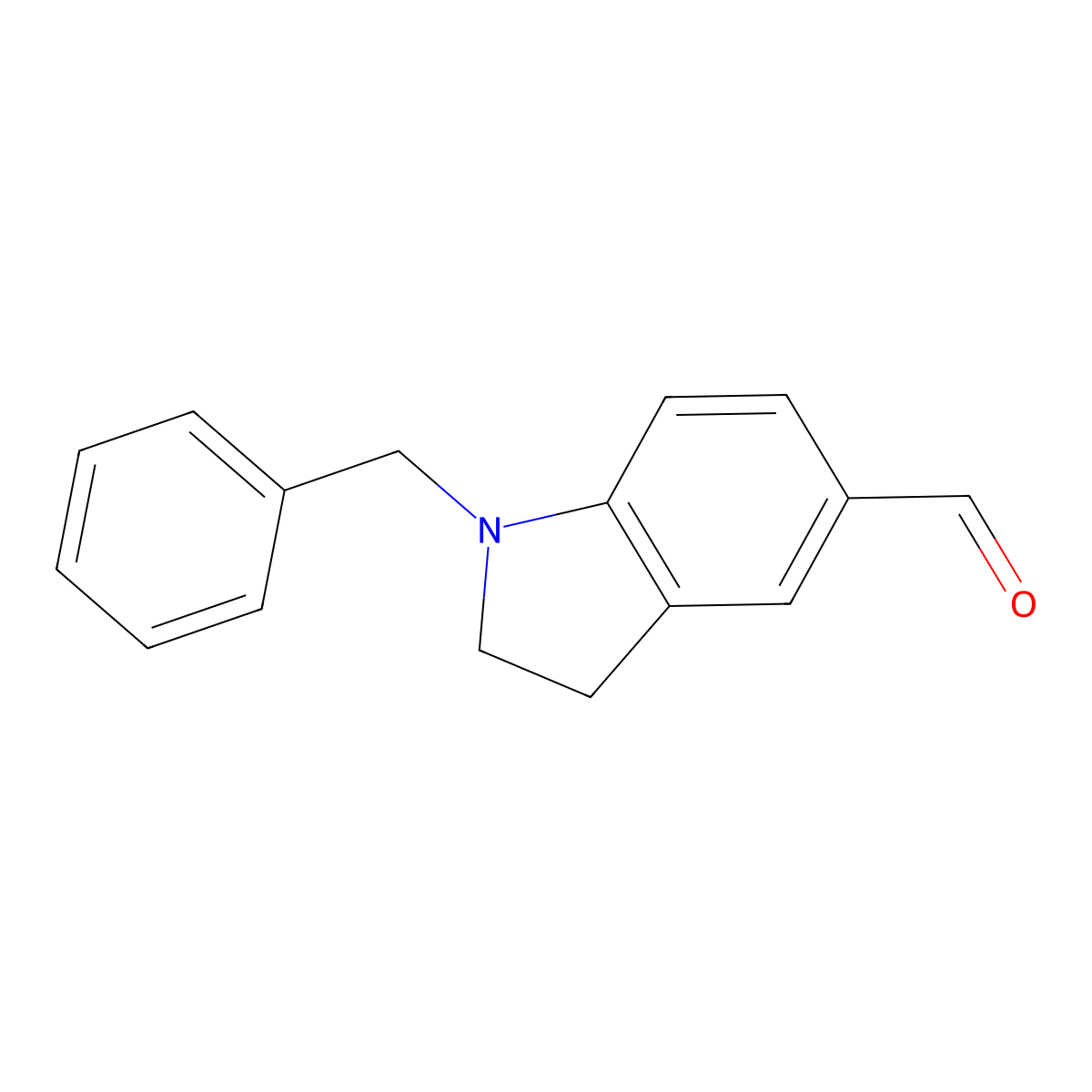 1-benzyl-2,3-dihydro-1H-indole-5-carbaldehyde molecular structure, CAS 63263-84-3