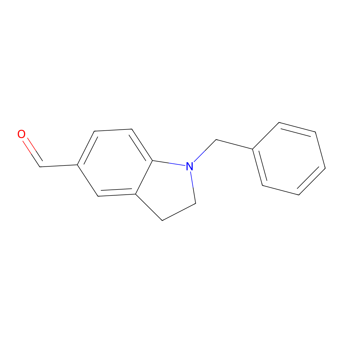 1-benzyl-2,3-dihydro-1H-indole-5-carbaldehyde molecular structure, CAS 63263-84-3