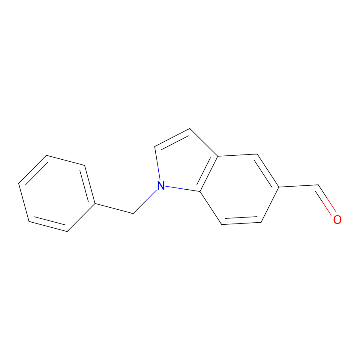 1-benzyl-1H-indole-5-carbaldehyde molecular structure, CAS 63263-88-7