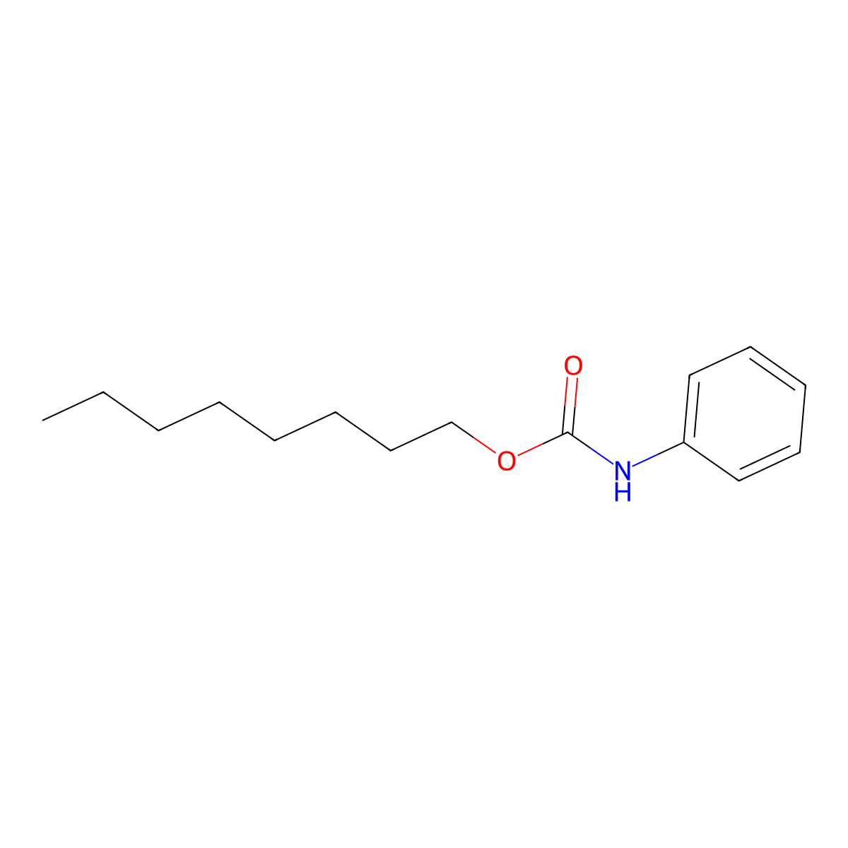 Octyl phenylcarbamate molecular structure, CAS 6327-52-2