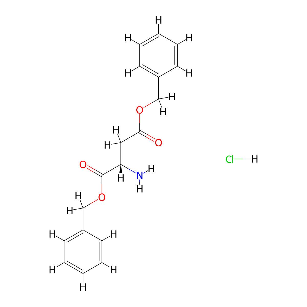 H-Asp(OBzl)-OBzl.HCl molecular structure, CAS 6327-59-9