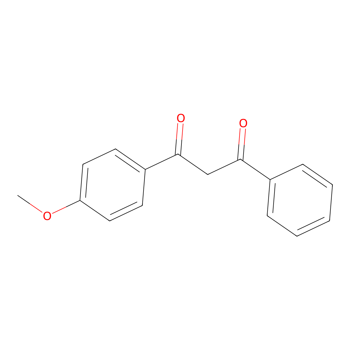 1,3-Propanedione, 1-(4-methoxyphenyl)-3-phenyl- molecular structure, CAS 6327-79-3
